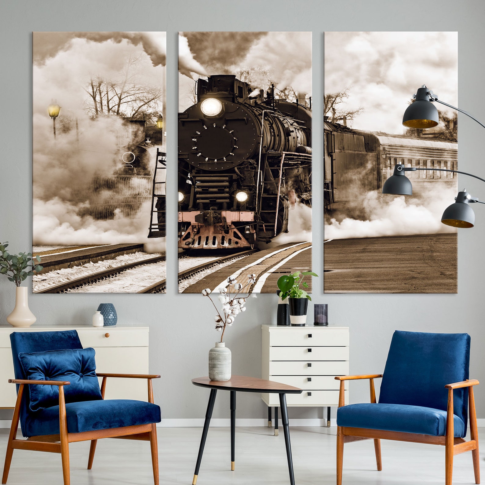 Steam Wall Art Canvas Print Railway Art Print Etsy UK