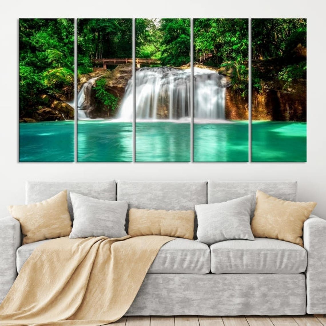 Extra Large Waterfall Wall Art Canvas Print Amazing View of Etsy