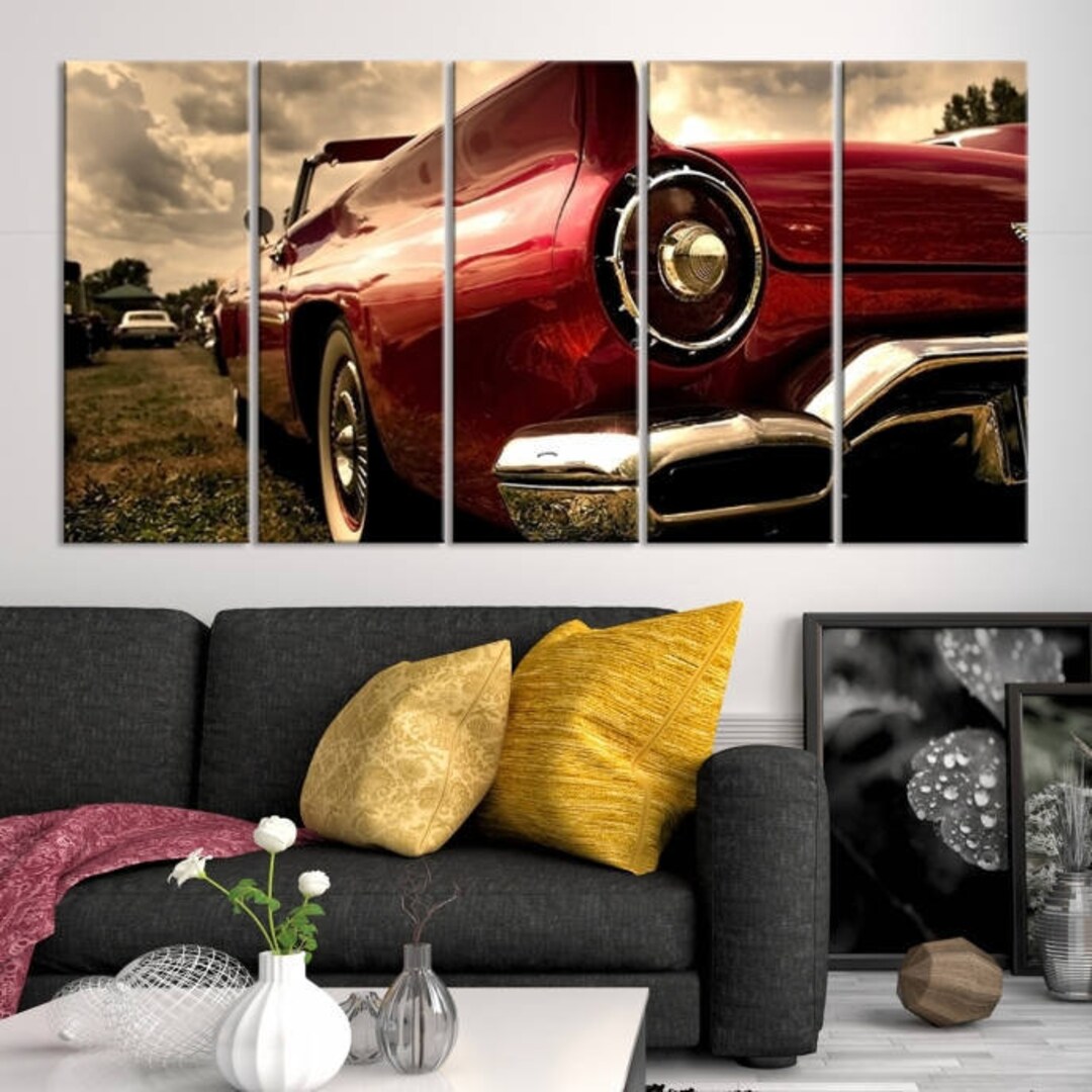 Extra Large Wall Art Classic Vintage Car Canvas Print Etsy