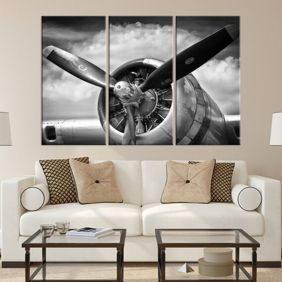 Airplane Propeller Canvas Print Aircraft Wall Art - Airplane Wall Art Panels Airplane Propeller Canvas Print Aircraft Wall Art - Airplane Wall Art Panels