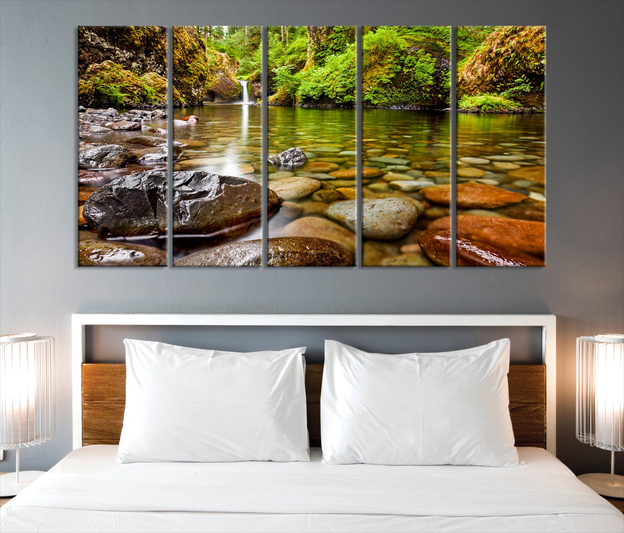 Relaxing Art Print Calming Wall Art Landscape Art Print Set Etsy