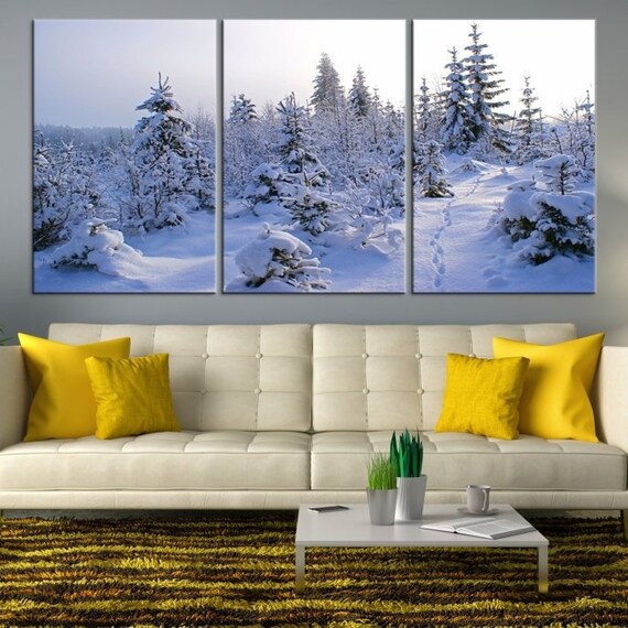 Winter Chalkboard | Large Solid-Faced Canvas Wall Art Print | Great Big Canvas