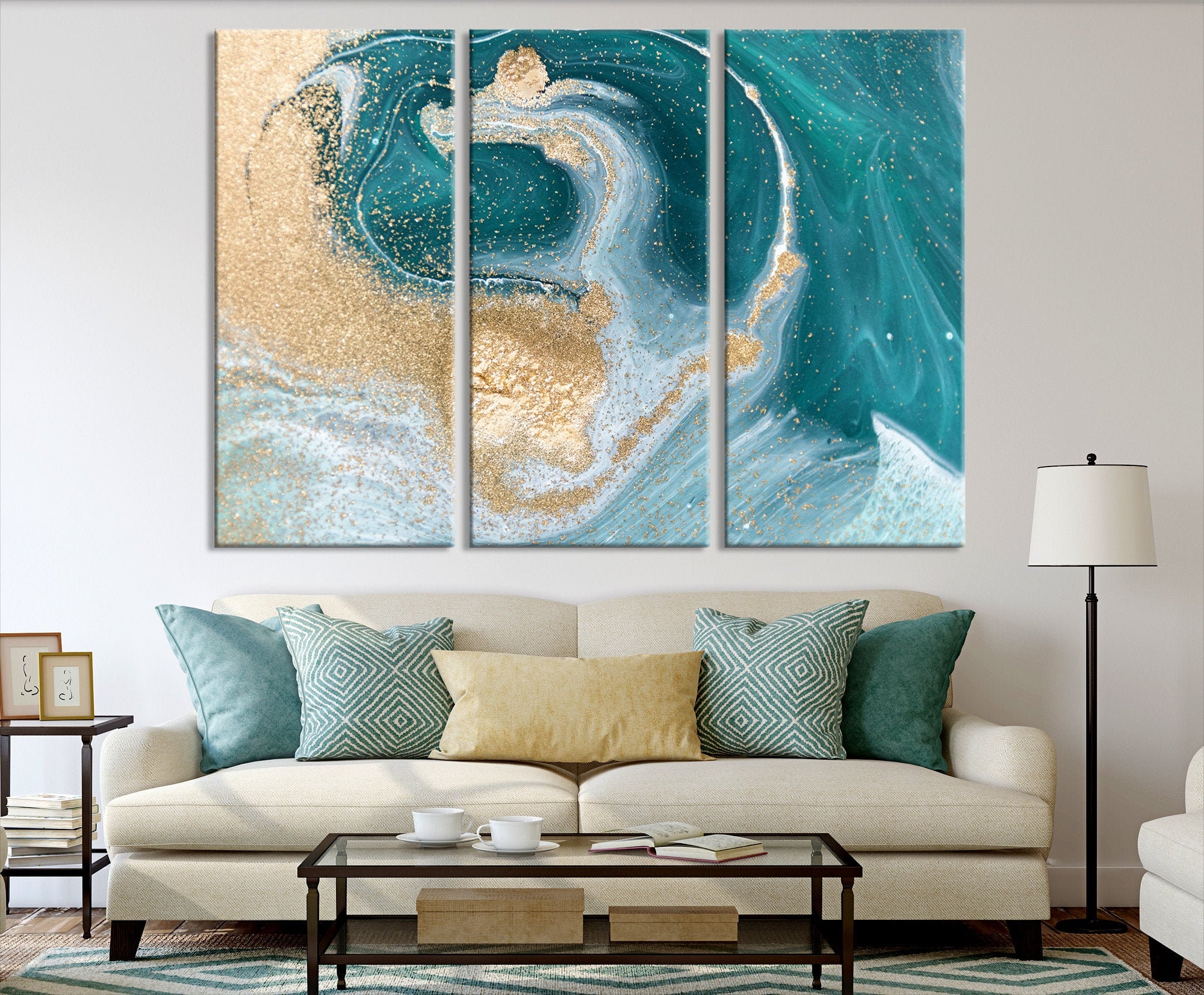 Aerial Beach Canvas Print Abstract Ocean Wall Art Abstract Etsy