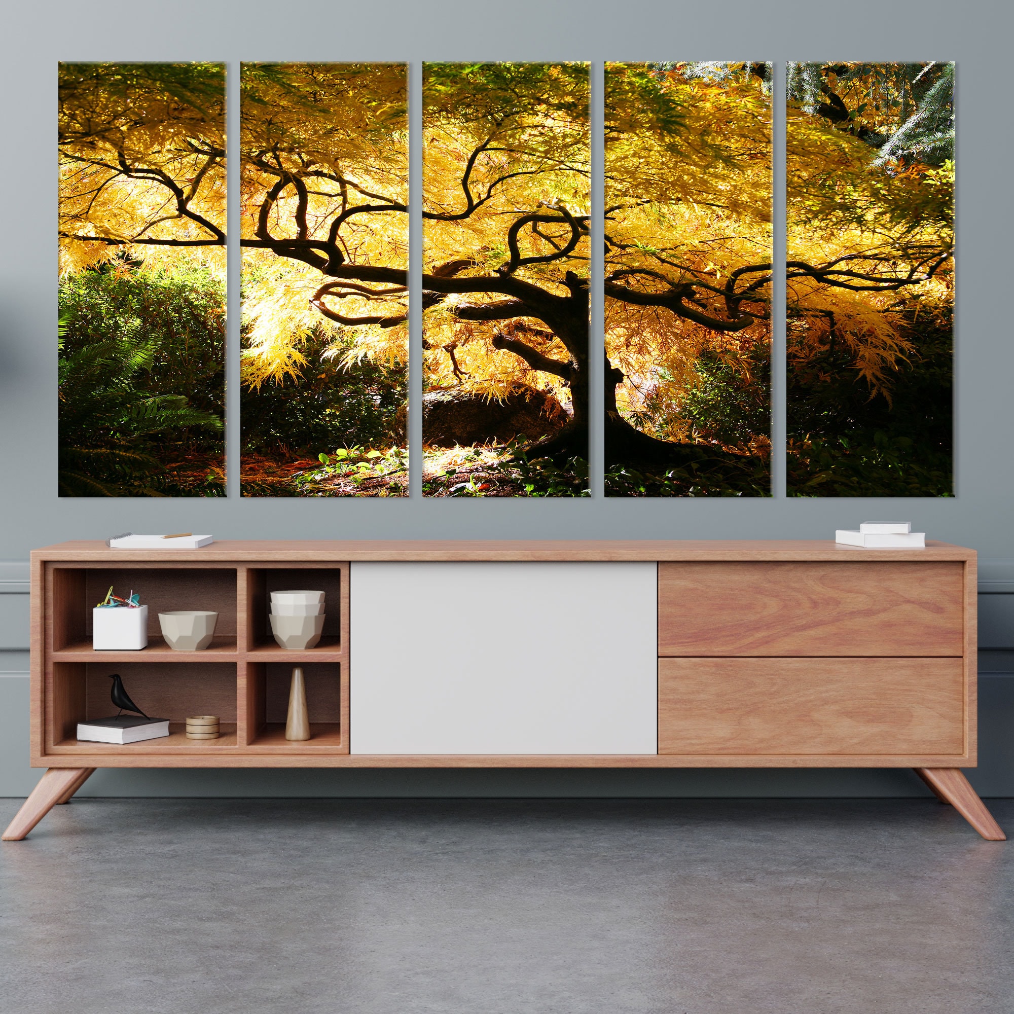 Japanese Maple Tree Wall Art Print Maple Tree Art Print Autumn Etsy