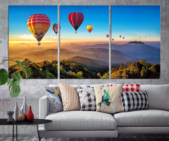 Large Canvas Wall Art Print: Stunning Landscape, Relaxing Wall Art Nature  Canvas Print, Set of 3 Panels Framed, Wall Decor for Living Room 