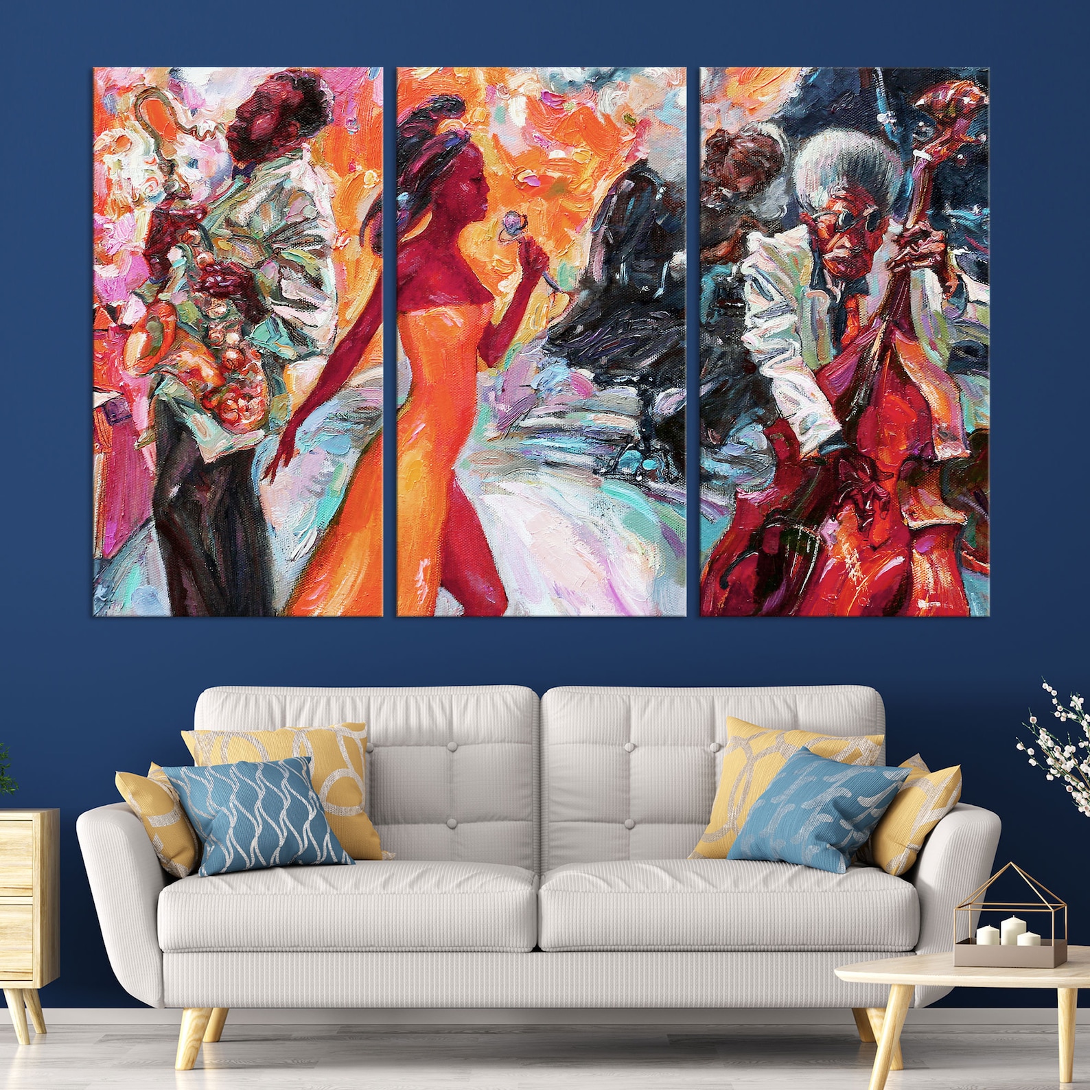 Jazz Artwork Large Abstract Jazz Wall Art African American | Etsy