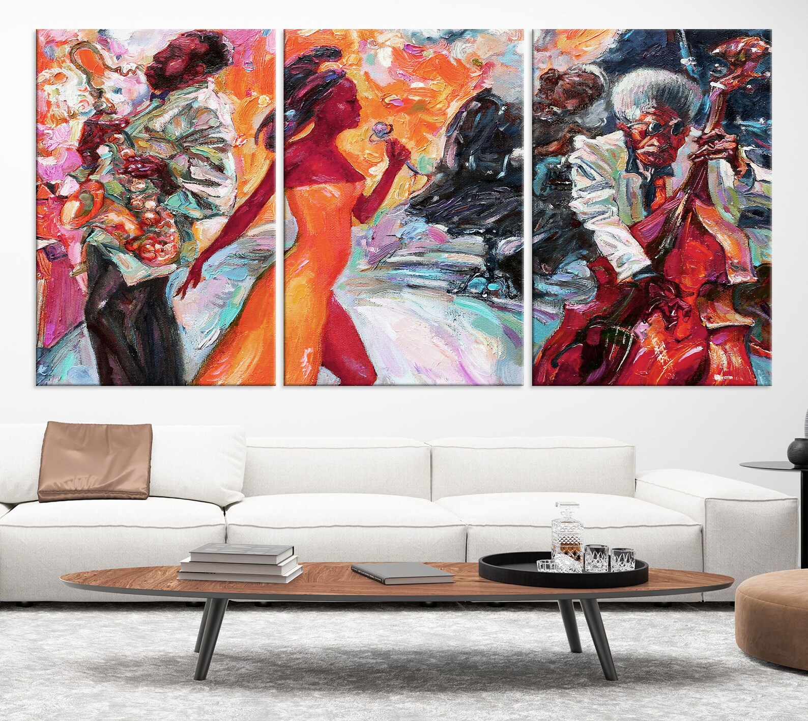 Jazz Artwork Large Abstract Jazz Wall Art African American Etsy