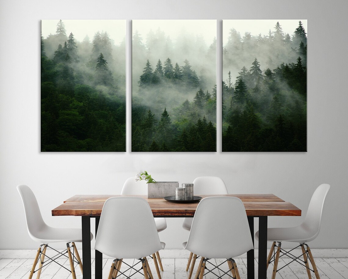 Extra Large Forest Wall Art Print Forest Nature Canvas Print Etsy
