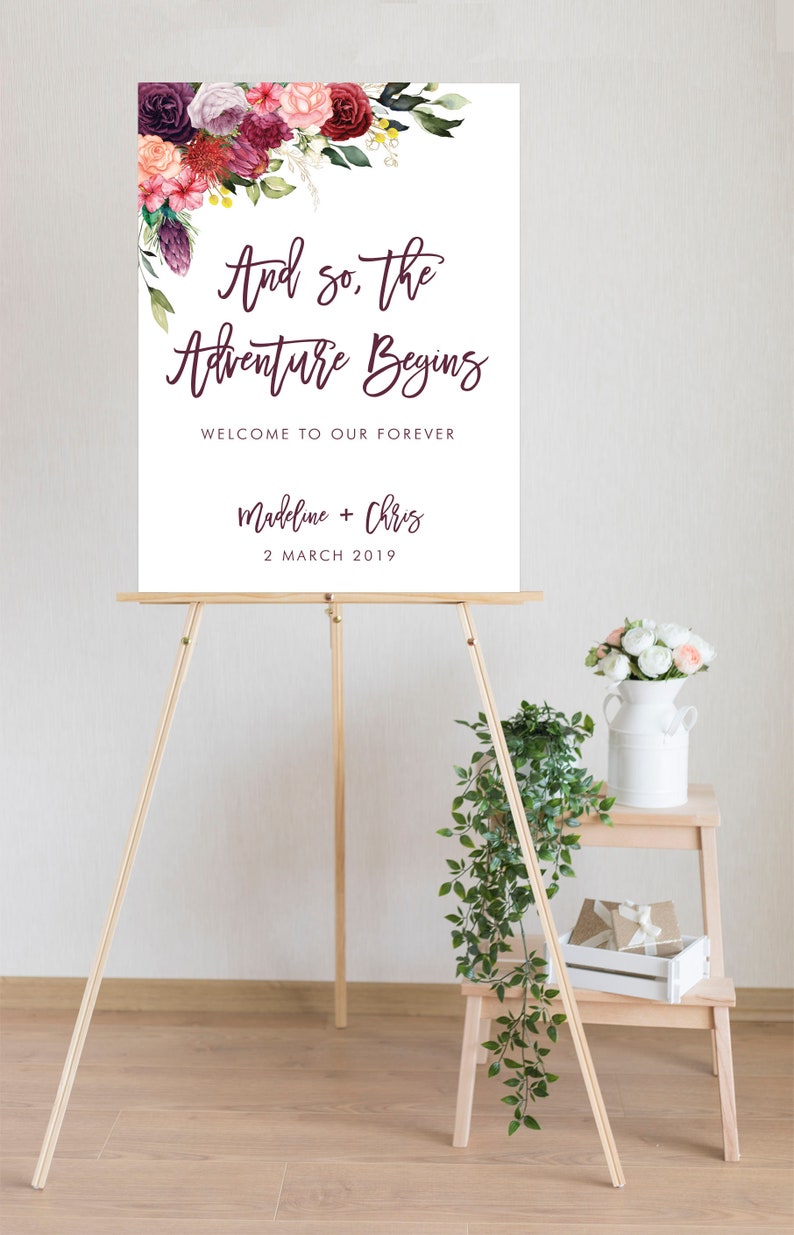 Cheap Sign Printable Template DIY Wedding Engagement Etsy