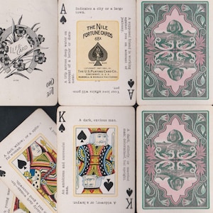 Antique Fortune Telling Cards - the Nile No. 68x - Gold Edge