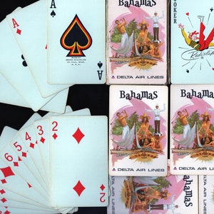 BAHAMAS MAP CARIBBEAN COLLECTIBLE SOUVENIR PLAYING CARDS 