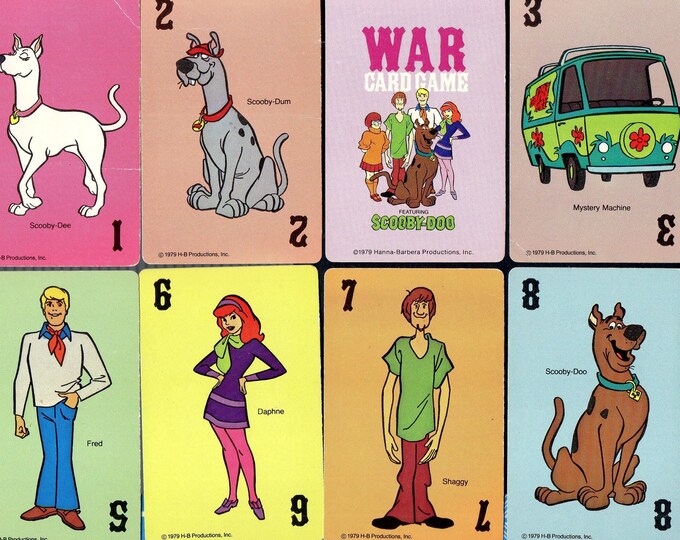 Vintage SCOOBY DOO War Card GAME Complete Cartoon Show Shaggy,fred