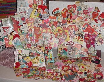 Vintage Antique VALENTINE CARDS & Ephemera Lot/160+ Some Are IMPERFECT But Not All, Crafts