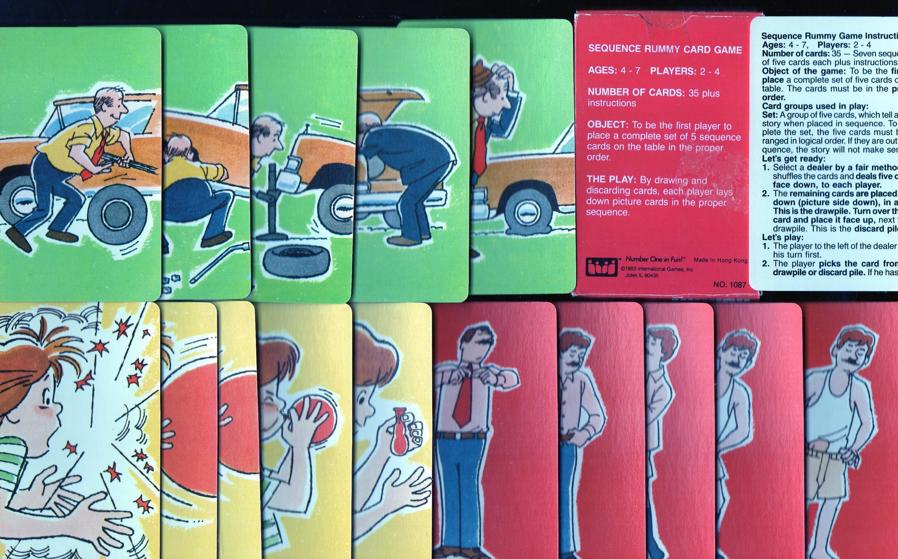 Vintage SEQUENCE RUMMY Card Game Complete Color Illustrated Etsy