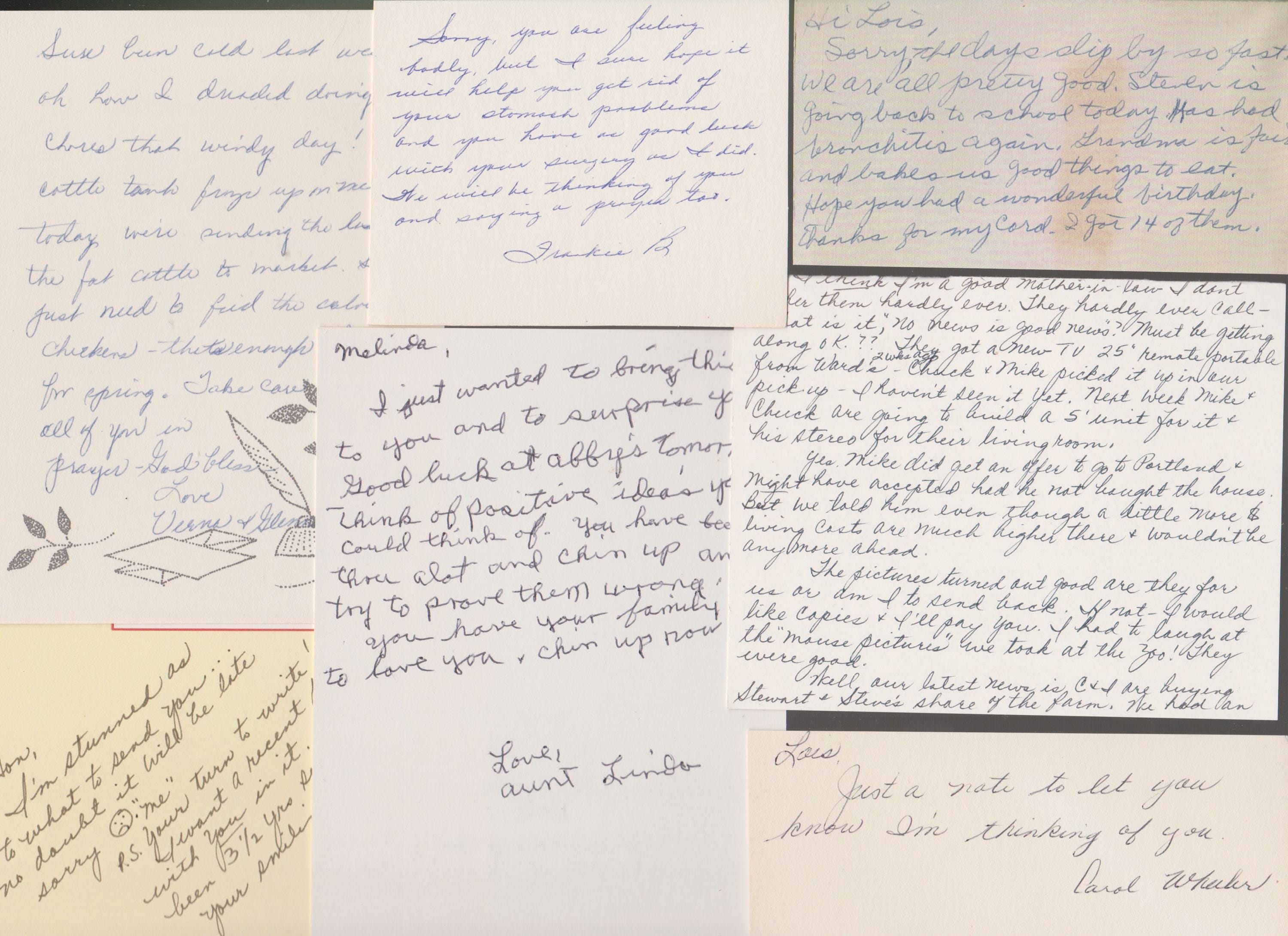Type Written Notes Vintage Ephemera Lot/14 HANDWRITTEN & TYPED Notes and LETTERS Junk ...