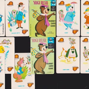 Vintage YOGI BEAR Card Game Complete T.V Cartoon Characters Chopper Dog JOKERS,Ranger Smith,Boo Boo,Cindy,Major,SnagglePuss,Yakky Doodle,Fox