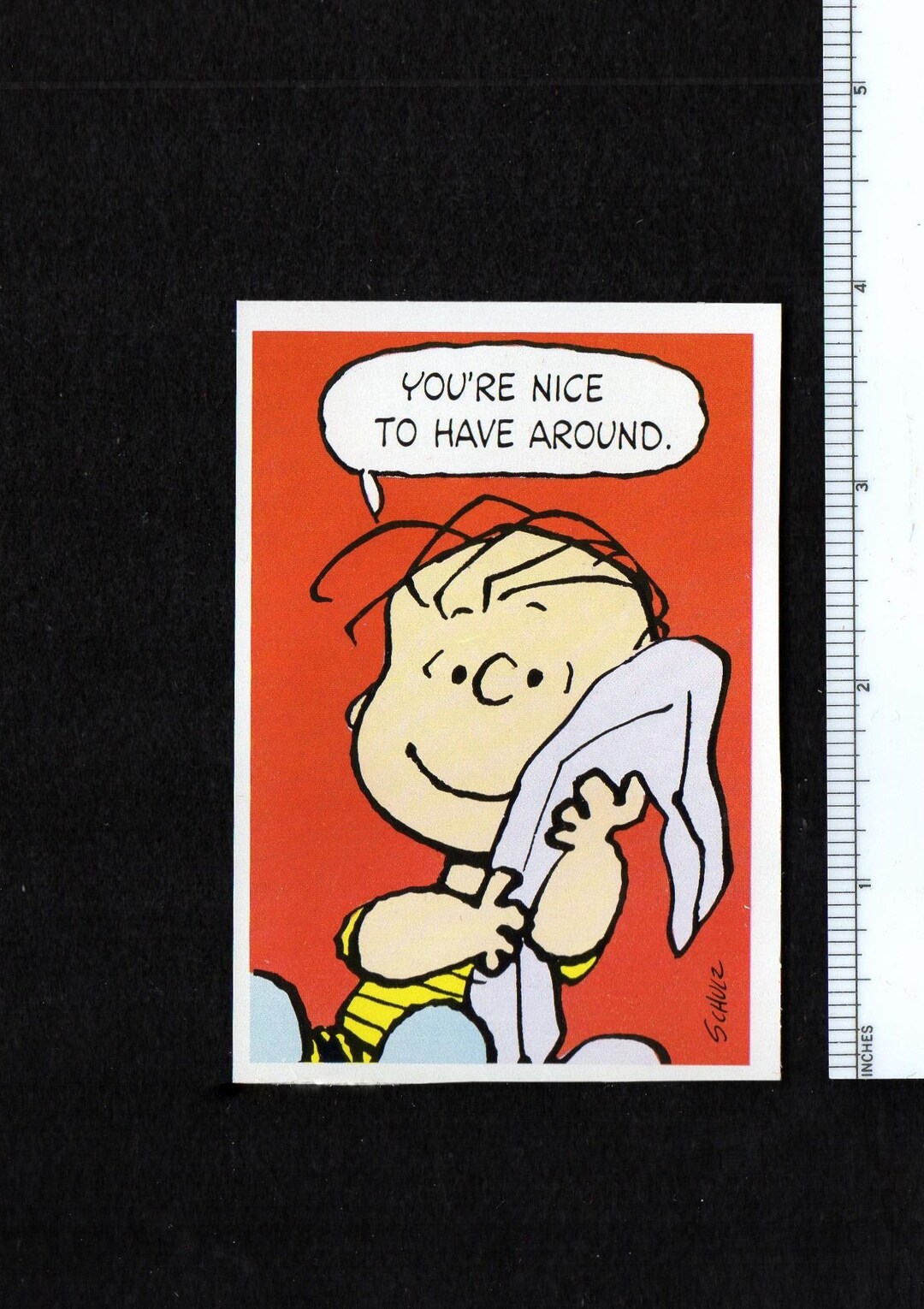 Vintage Peanuts Valentine Card LINUS Hugs His Security BLANKET Etsy