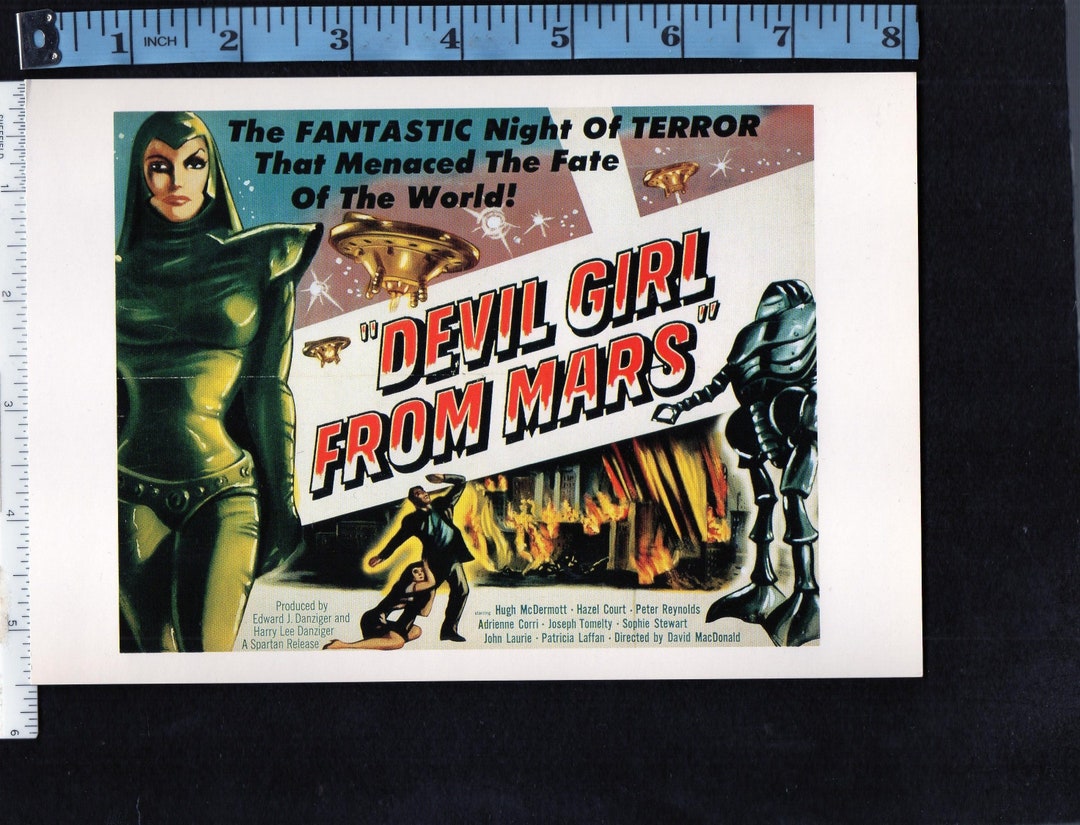 Scifi Space Movie Post Card DEVIL GIRL From MARS Reproduction Vintage ...