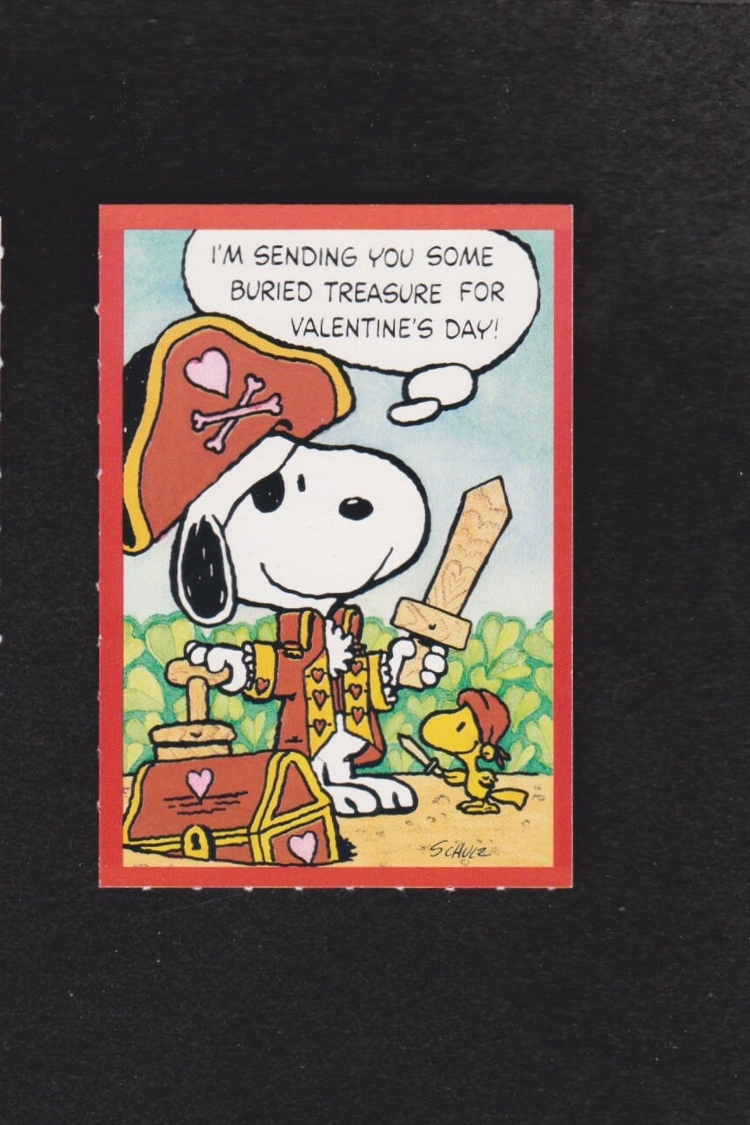 Vintage Peanuts Card Snoopy & Woodstock as PIRATES I'm Sending You