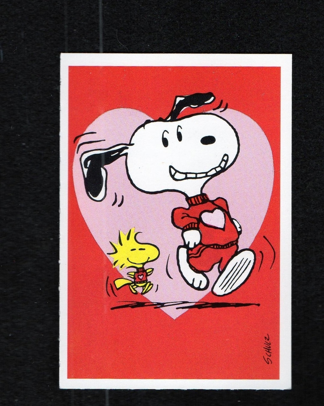 Vintage Peanuts Card WOODSTOCK & SNOOPY Jog,run Together Hope Your
