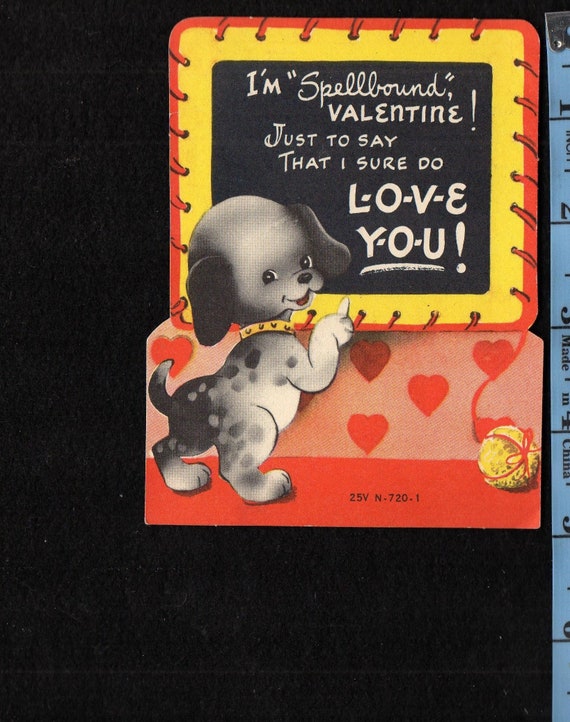 Lot Of 12 Vintage Valentines Day Cards Anthropomorphic Rare