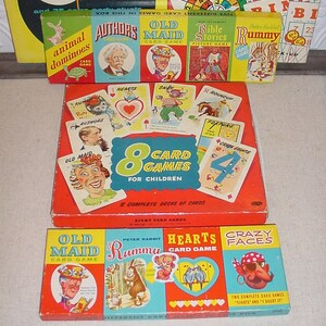 EMPTY Vintage GAME BOX Lot/7 Color Illustrations Retro Graphics Decorative Storage Room Decor Replacement