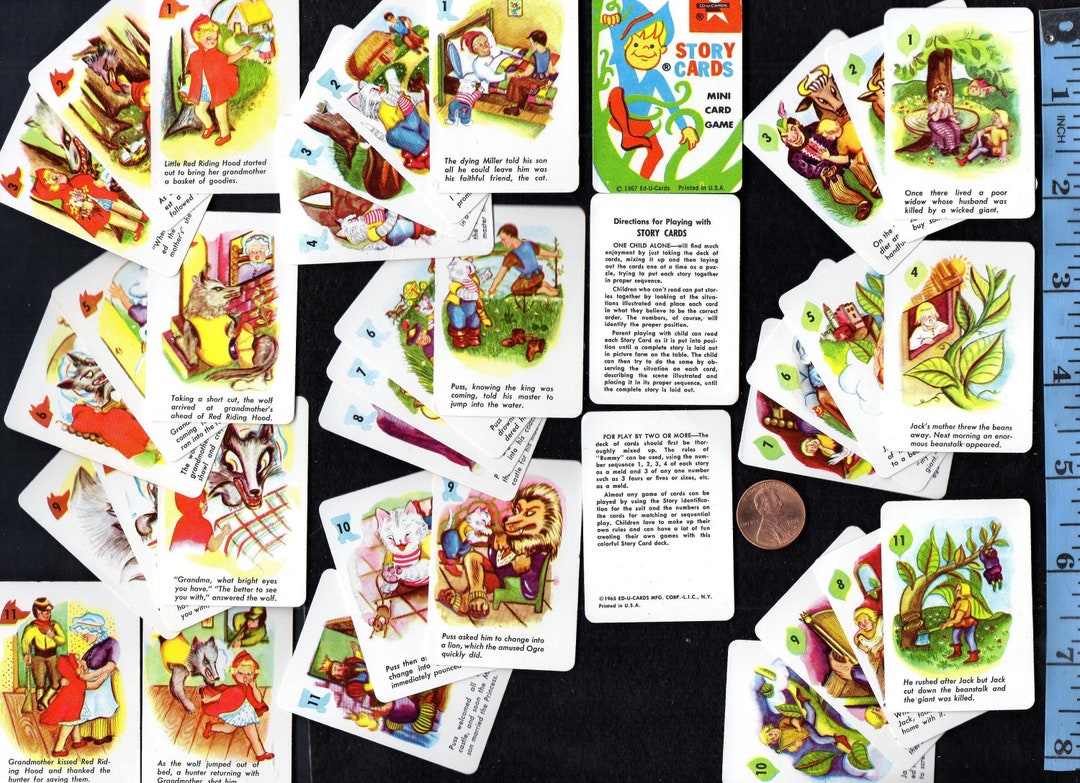 Vintage STORY Game W MINI Cardscolor Illustrated - Etsy