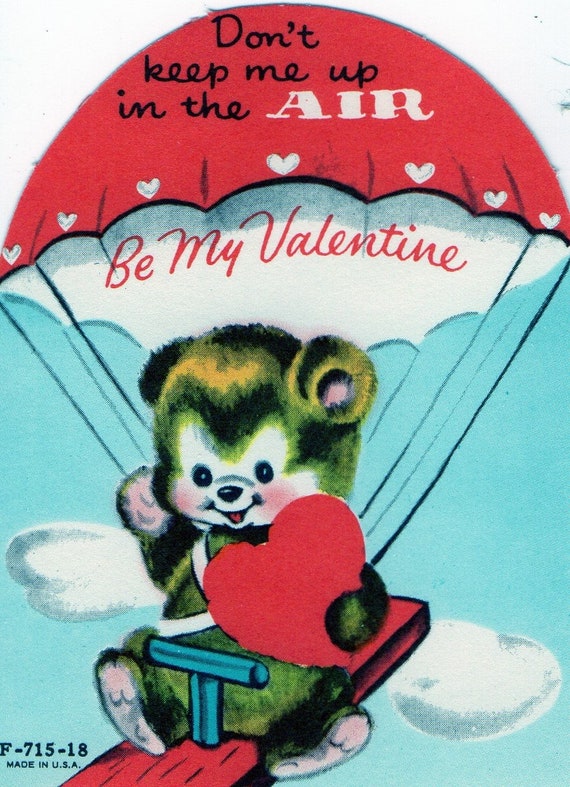 Lot Of 12 Vintage Valentines Day Cards Anthropomorphic Rare