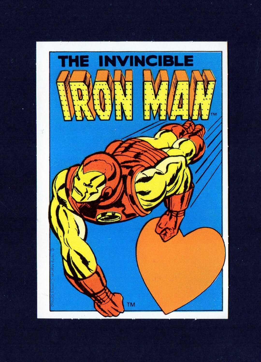 Vintage MARVEL Comics Valentine Card the Invincible IRON MAN I