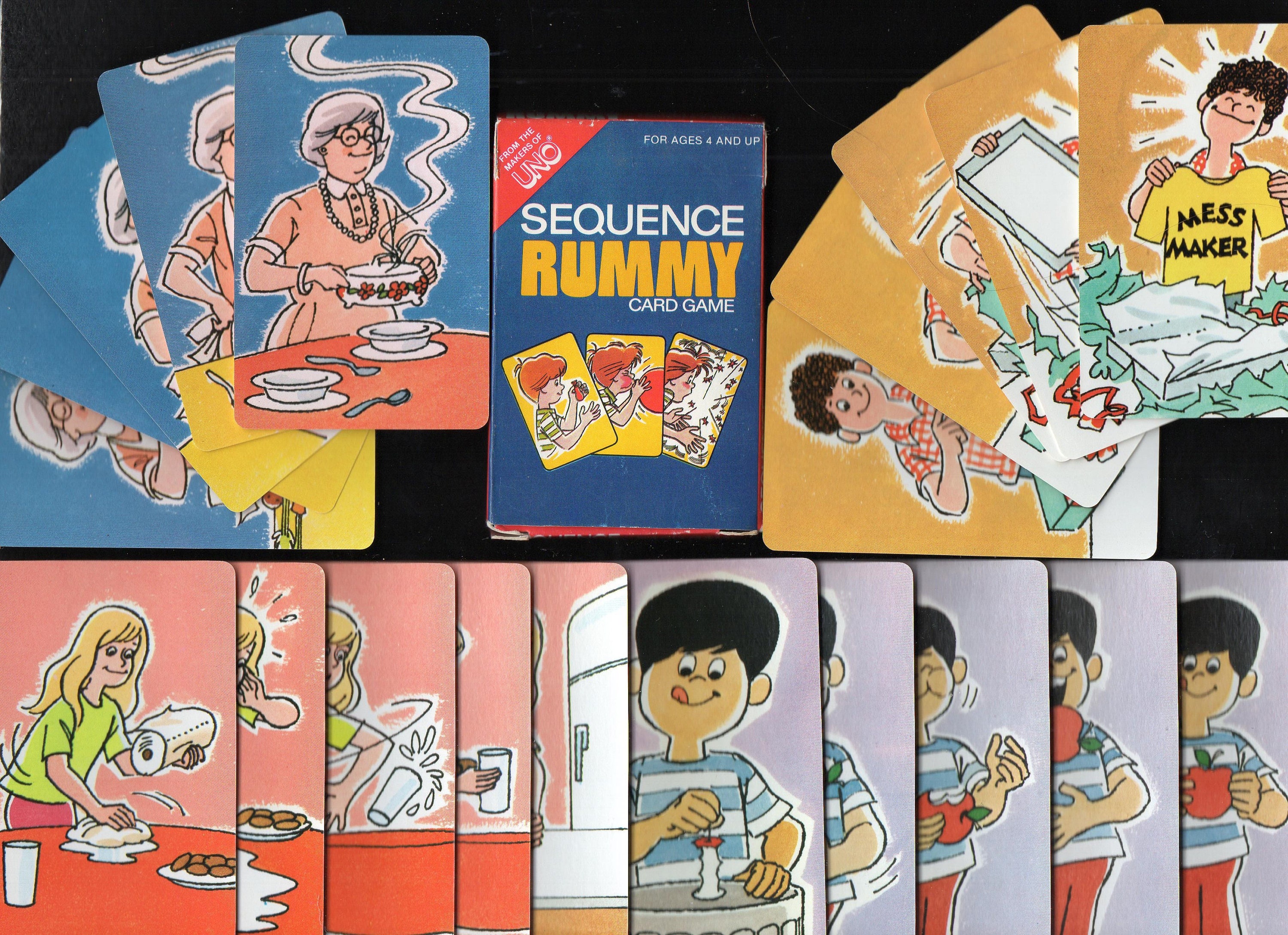 Vintage SEQUENCE RUMMY Card Game Complete Color Illustrated Etsy