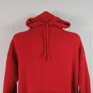 Vintage sweatshirt, 1950s sweatshirt, hooded sweatshirt, vintage hoodie, red sweatshirt, vintage clothing, size medium