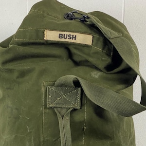 Vintage Bag, 1960s Bag, U.S. Army Bag, Vintage Duffle, Bush Duffle