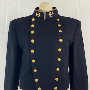 Vintage jacket, size medium, Women&#39;s Naval Academy jacket, double breasted jacket, military coat, Navy coat, USN jacket, vintage clothing