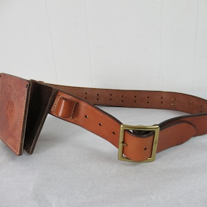 Vintage Abercrombie & Fitch, vintage leather, vintage belt, hunting belt, gun holder, ammo belt, vintage clothing, small, medium, large image 1