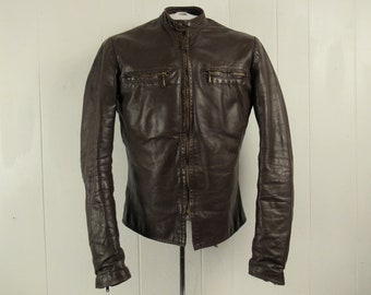 Vintage RBC Legend Steerhide Leather Cafe Racer Jacket (size S/36