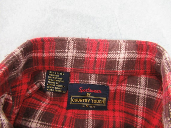 Vintage shirt, 1970s shirt, flannel shirt, cotton… - image 6