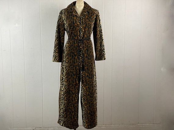 Vintage jumpsuit, size large, 1970s jumpsuit, Che… - image 1