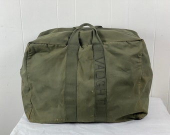 Vintage bag, canvas bag, Flyer's Kit Bag, aviators bag, 1970s bag, vintage duffel bag, Army bag, Air Force bag, Viet Nam, vintage luggage