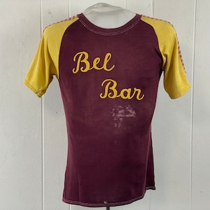 Vintage t shirt, size small, Detroit t shirt, 1950s t shirt, Bel Bar t shirt, Detroit bar, Grand River t shirt, vintage clothing