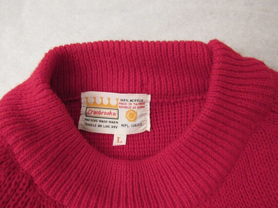 Vintage sweater, 1960s sweater, ski sweater, red … - image 4