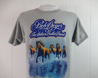 Vintage t shirt, Bob Seger t shirt, band t shirt, 1980s t shirt, tour t shirt, rock and roll t shirt, vintage clothing, size large, NOS