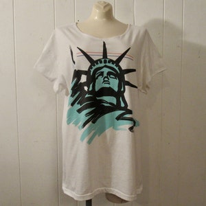 Vintage t shirt, 1980s t shirt, statue of liberty, New York t shirt, vintage clothing, large