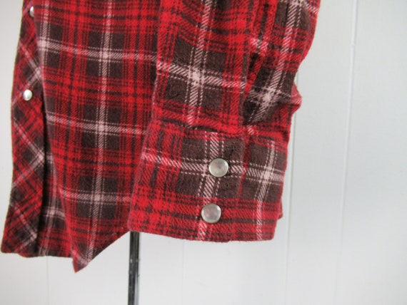 Vintage shirt, 1970s shirt, flannel shirt, cotton… - image 4