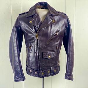 Vintage 1960's “oshwahkon” Biker Style Leather Jacket, 60's