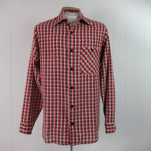 Vintage shirt, flannel shirt, plaid shirt, Sears shirt, vintage workwear, vintage clothing, size medium