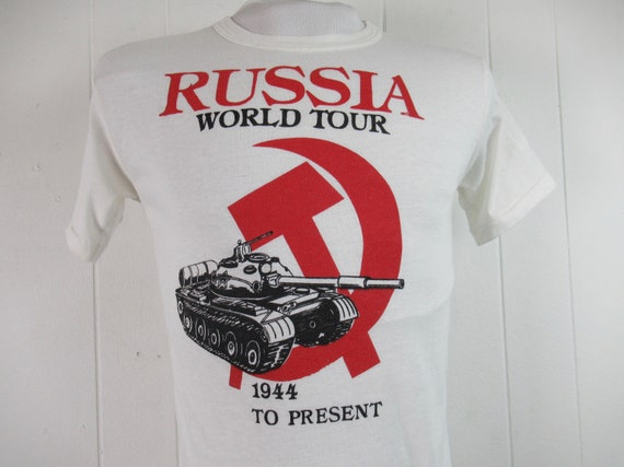 Vintage t shirt, Russia t shirt, 1980s t shirt, so
