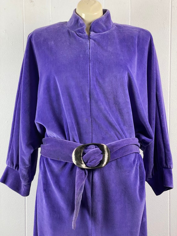 Vintage jumpsuit, 1980s jumpsuit, purple jumpsuit… - image 3