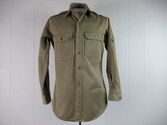 Vintage shirt, military shirt, 1940s shirt, Army s