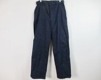 Vintage pants, 33" X 33", 1940s denim pants, U.S. Navy denim pants, WWII USN denim, vintage denim, vintage workwear, vintage clothing, NOS
