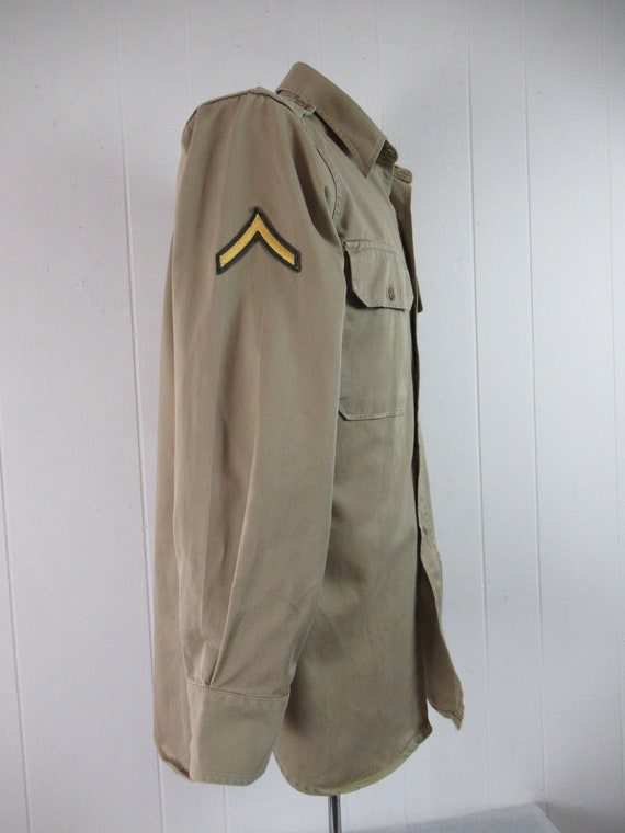 Vintage shirt, 1940s shirt, military shirt, Army … - image 4